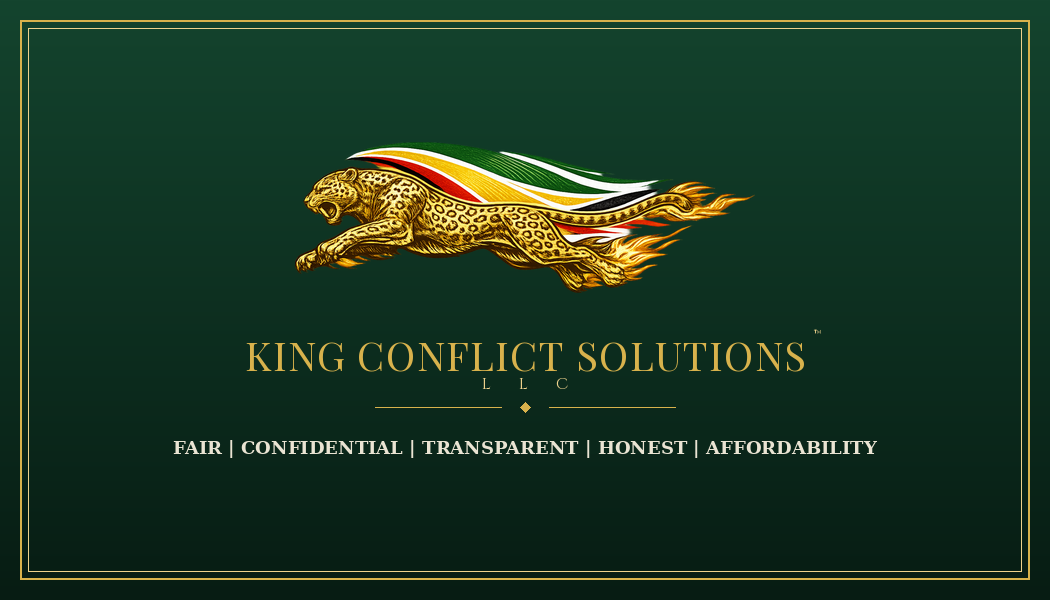 King Conflict Solutions jaguar emblem with Guyanese flag